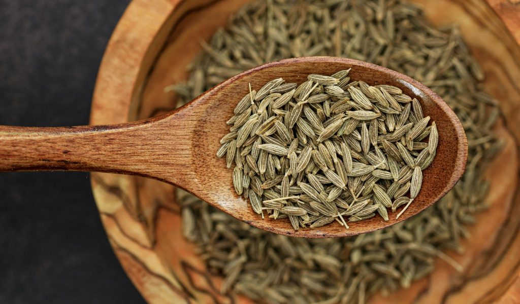 Close-Up Shot of Herbs on a Spoon
